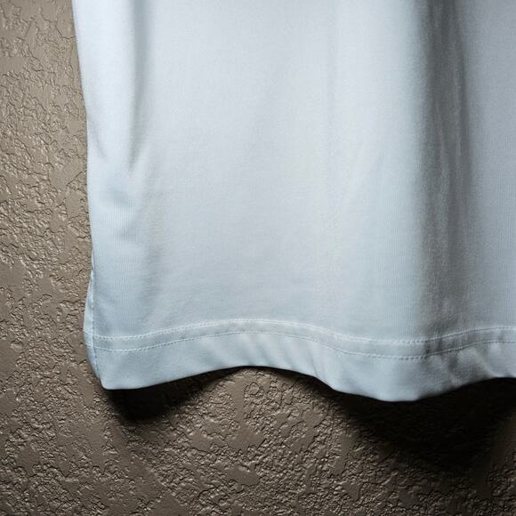 IZOD STRETCH GOLF GOLFING POLO SHIRT MENS LARGE WHITE GREEN BLUE EUC - Picture 12 of 12